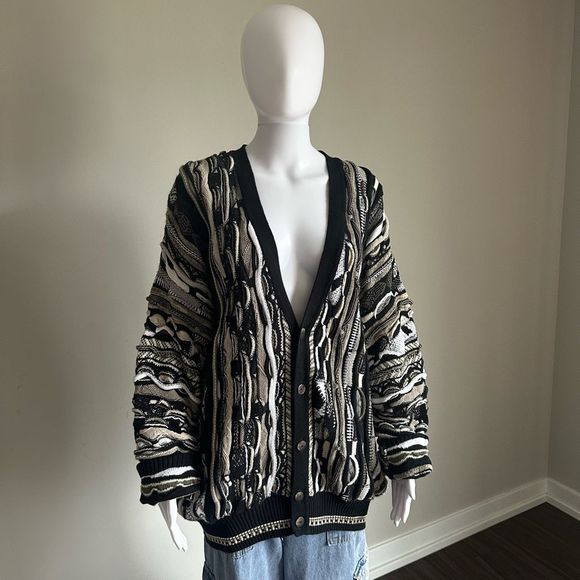 *Pending Coogi *Style Vintage Oversized Cardigan - Picture 2 of 8